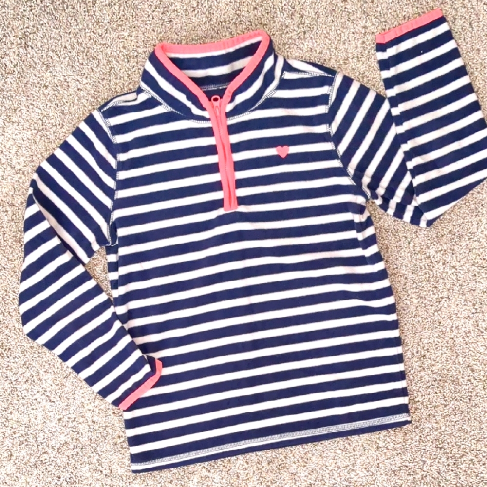 Girl's OshKosh B'gosh Quarter-Zip Fleece (Size 7)